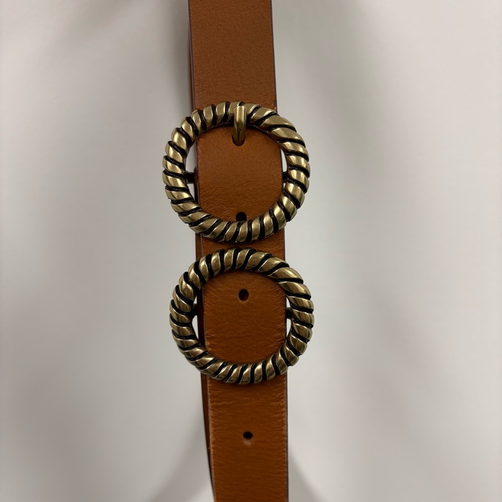 LK Bennett Tan Belt with Brass Rings